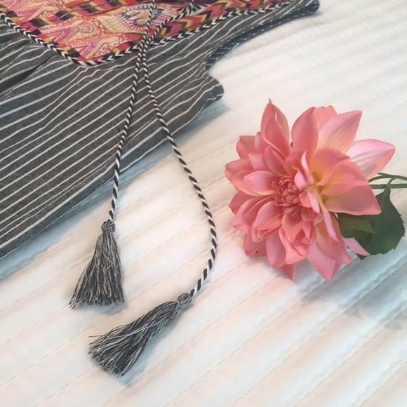 Entro Embroidered Striped Sleeveless Dress - Picture 9 of 12